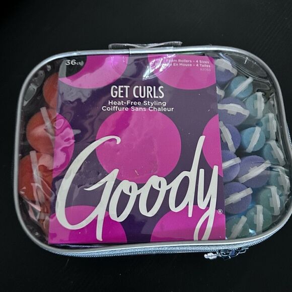 Goody Get Curls Hair Foam Rollers  36pc Curlers 4 Sizes Colors - Picture 1 of 4
